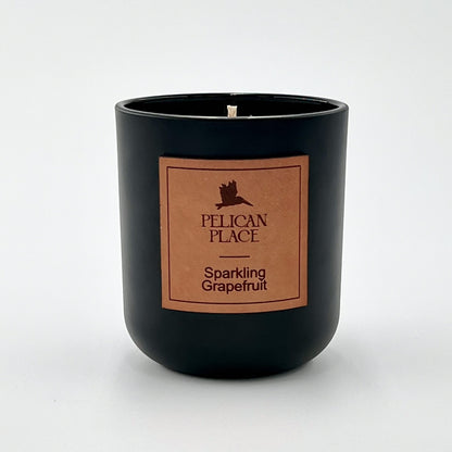 Sparkling Grapefruit Soy Candle - Black